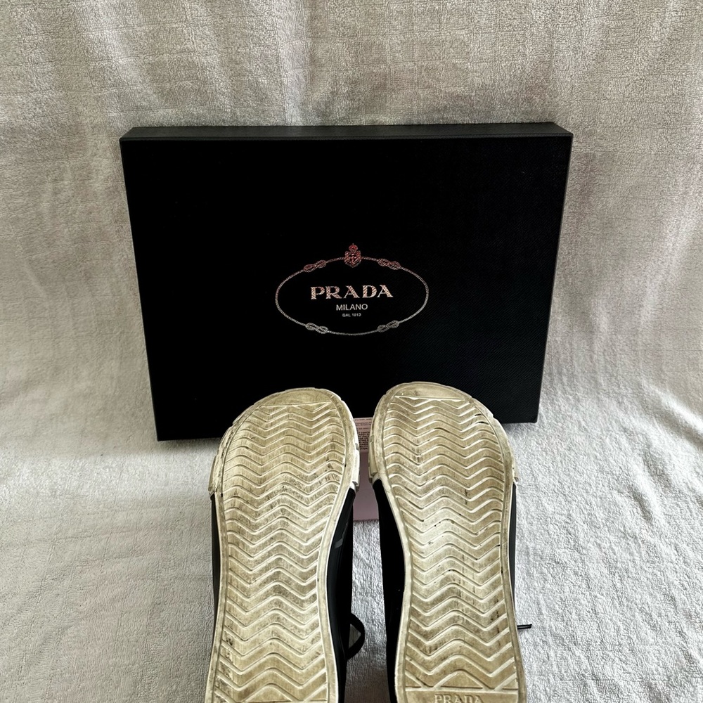 Prada Wheel Canvas High-Top Sneakers - Picture 4 of 4
